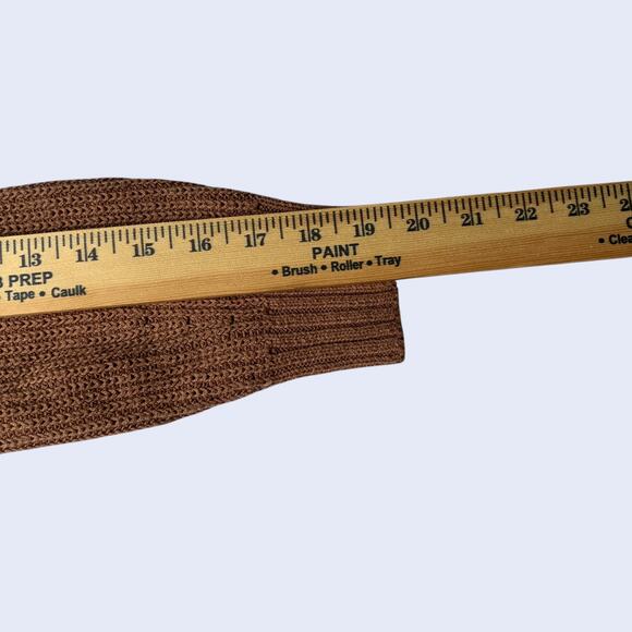 SO Size S Y2K Cozy Sweater Tan Ribbed Knit Crew Neck Long Sleeve - Picture 5 of 7